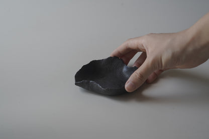 葉型燭台/黑色
