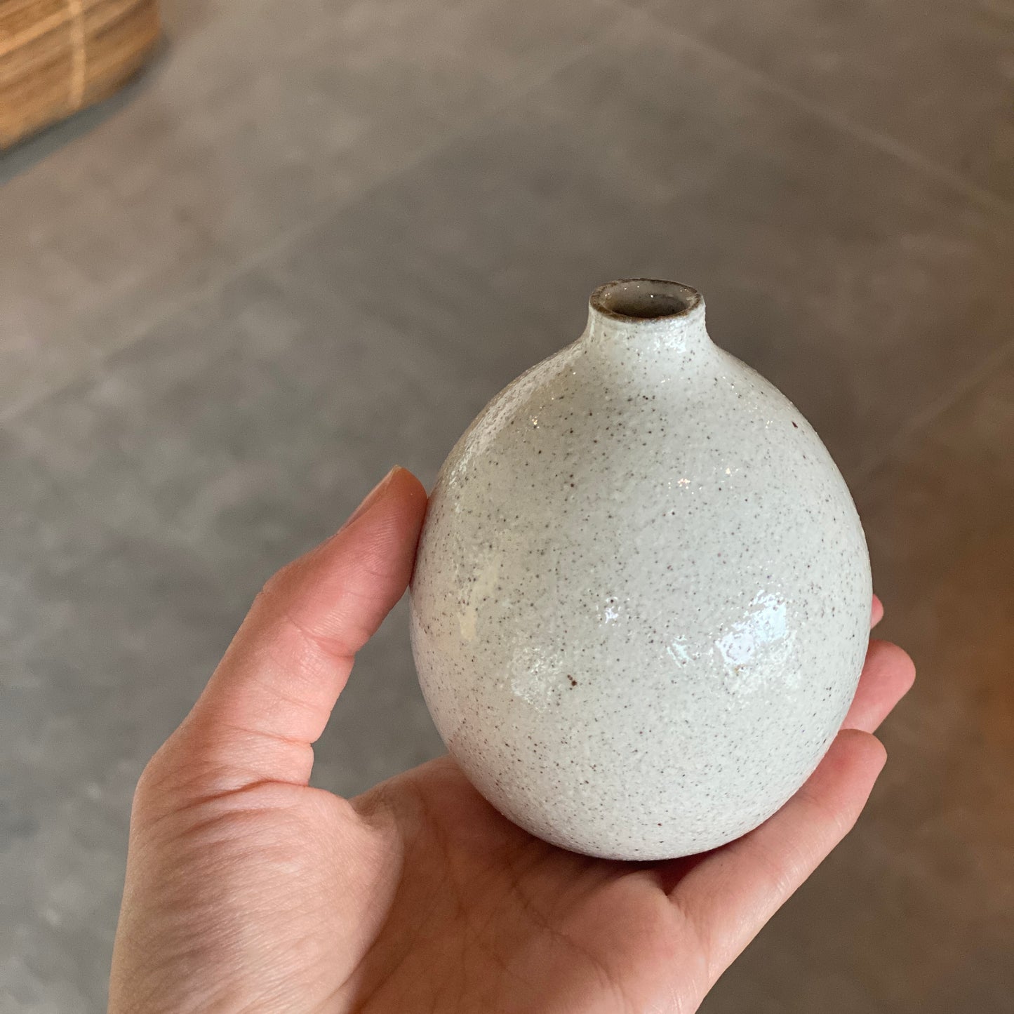 陶器/圓形小口花器