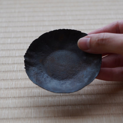 Hand-forged iron tea saucer