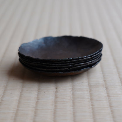 Hand-forged iron tea saucer