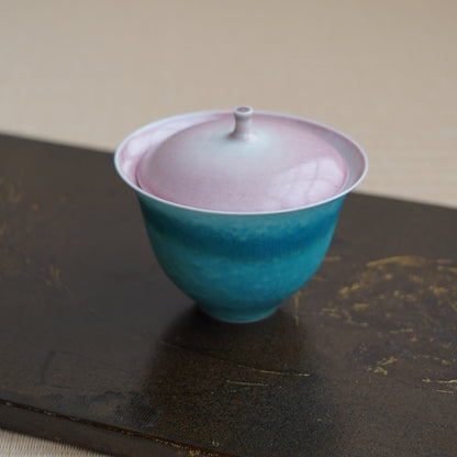 High-Temperature Reduction Fired Blue Glaze Ceramic tea bowl