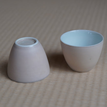 Handcrafted Ceramic Tea Cup with Grass and Wood Ash Glaze