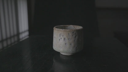 茶道/陶瓷杯(伊賀柴燒/圓口/粉白色)(B款)