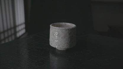 茶道/陶瓷杯(伊賀柴燒/圓口/粉白色)(E款)